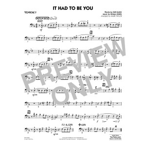 It Had to Be You (arr. Mark Taylor) - Trombone 3