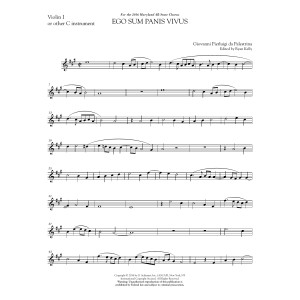 Ego sum panis vivus (ed. Ryan Kelly) - Violin 1