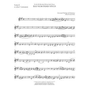 Ego sum panis vivus (ed. Ryan Kelly) - Violin 2