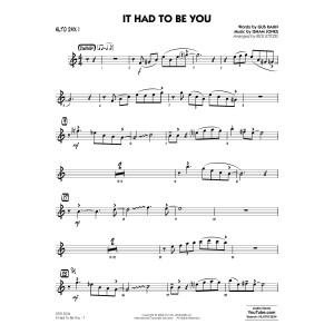 It Had to Be You (arr. Rick Stitzel) - Alto Sax 1