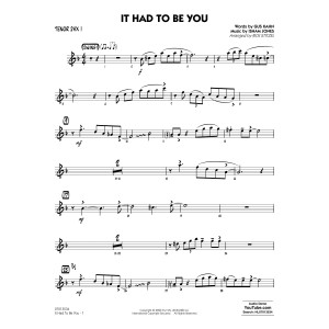 It Had to Be You (arr. Rick Stitzel) - Tenor Sax 1