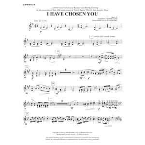 I Have Chosen You - Bb Clarinet 1,2