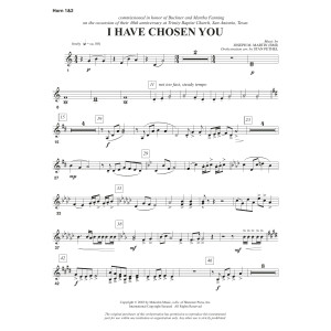 I Have Chosen You - F Horn 1 & 2