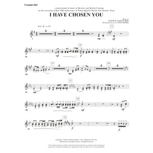 I Have Chosen You - Bb Trumpet 2,3
