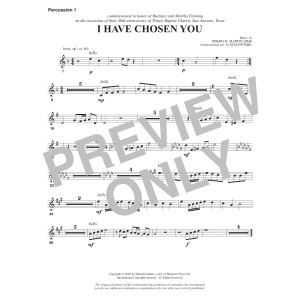 I Have Chosen You - Percussion 1
