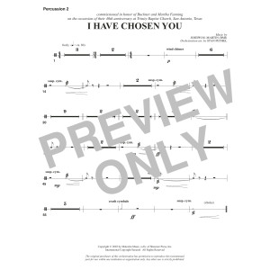 I Have Chosen You - Percussion 2