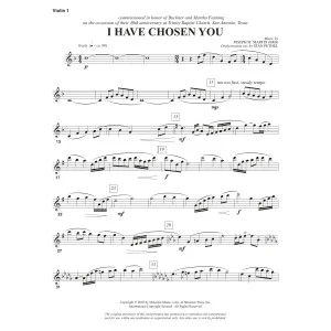 I Have Chosen You - Violin 1