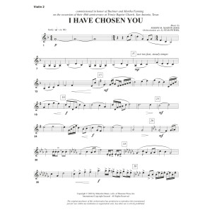 I Have Chosen You - Violin 2