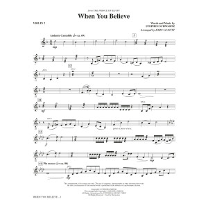 When You Believe (from The Prince Of Egypt) (arr. John Leavitt) - Violin 2