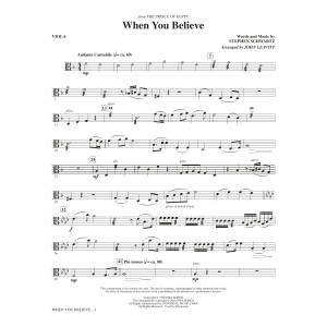 When You Believe (from The Prince Of Egypt) (arr. John Leavitt) - Viola