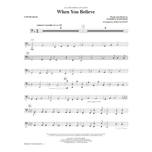 When You Believe (from The Prince Of Egypt) (arr. John Leavitt) - Contrabass