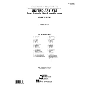 United Artists (Fanfare Overture for Winds, Brass and Percussion) - Full Score