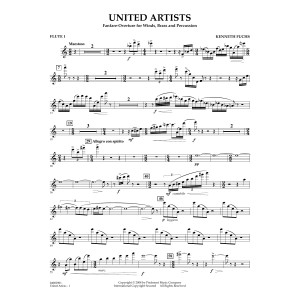 United Artists (Fanfare Overture for Winds, Brass and Percussion) - Flute 1