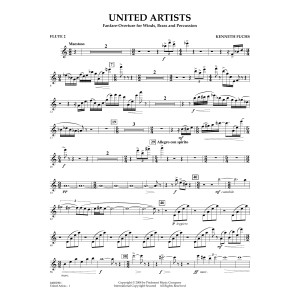 United Artists (Fanfare Overture for Winds, Brass and Percussion) - Flute 2