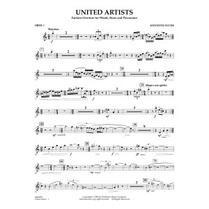 United Artists (Fanfare Overture for Winds, Brass and Percussion) - Oboe 1
