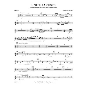 United Artists (Fanfare Overture for Winds, Brass and Percussion) - Oboe 2