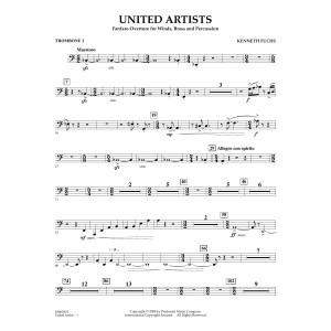 United Artists (Fanfare Overture for Winds, Brass and Percussion) - Trombone 3
