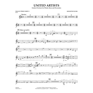 United Artists (Fanfare Overture for Winds, Brass and Percussion) - Mallet Percussion 1