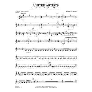 United Artists (Fanfare Overture for Winds, Brass and Percussion) - Mallet Percussion 3