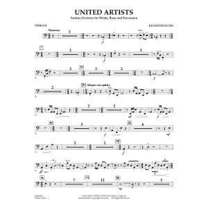 United Artists (Fanfare Overture for Winds, Brass and Percussion) - Timpani