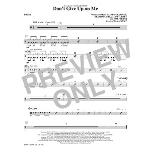 Don't Give Up On Me (arr. Mac Huff) - Drums
