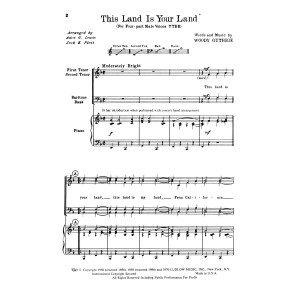 This Land Is Your Land (arr. Aden G. Lewis and Jack E. Platt)