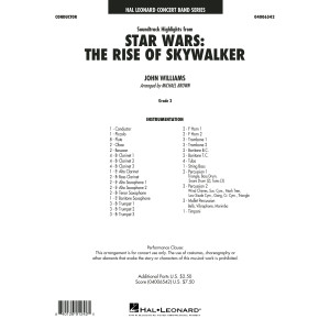 Soundtrack Highlights from Star Wars: The Rise of Skywalker - Conductor Score (Full Score)