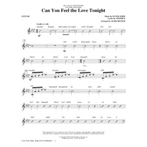 Can You Feel the Love Tonight? (from The Lion King) (arr. Mark Brymer) - Guitar
