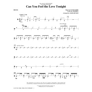 Can You Feel the Love Tonight? (from The Lion King) (arr. Mark Brymer) - Drums