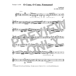O Come, O Come Emmanuel - Trumpet 1 in Bb
