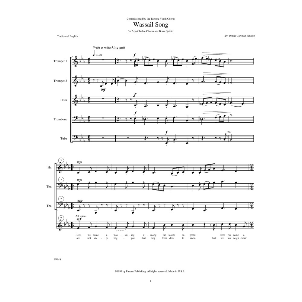 Wassail Song - Full Score