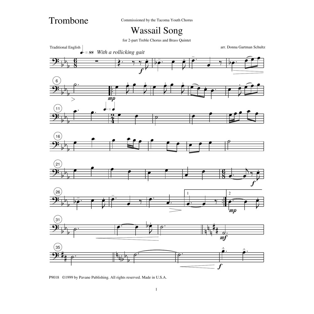 Wassail Song - Trombone