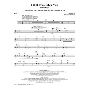 I Will Remember You (Medley) - Bass