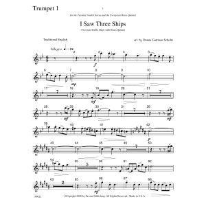 I Saw Three Ships - Trumpet 1