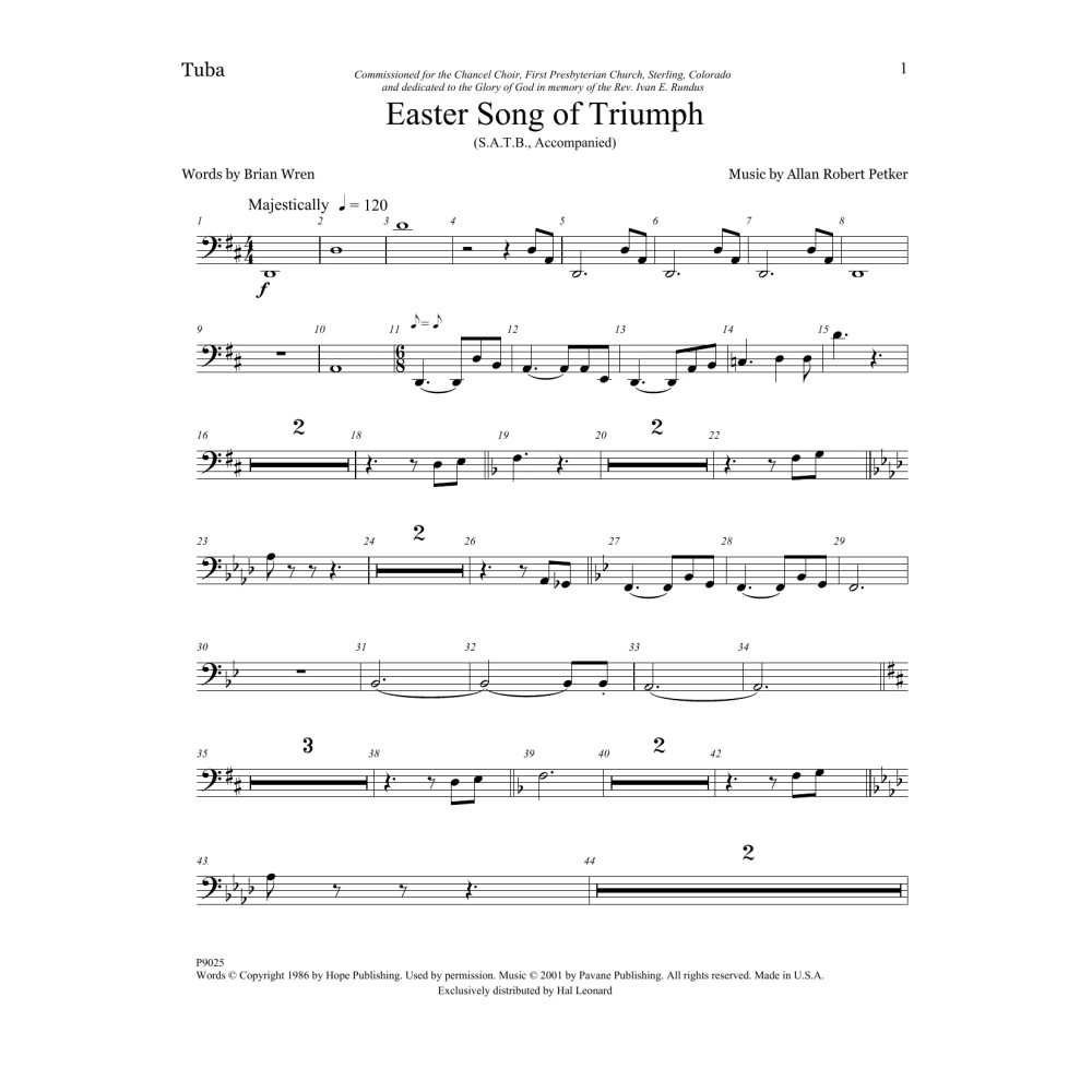 Easter Song Of Triumph - Tuba