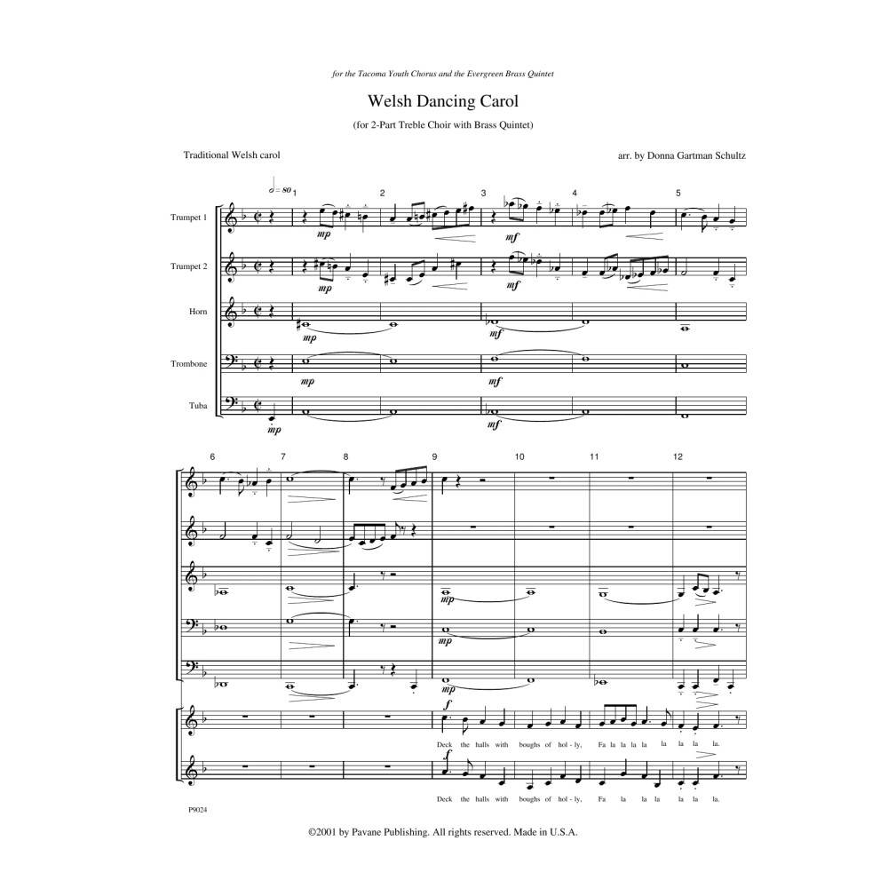 Welsh Dancing Carol - Full Score