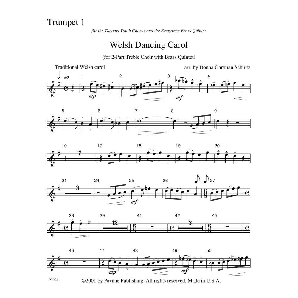 Welsh Dancing Carol - Trumpet 1