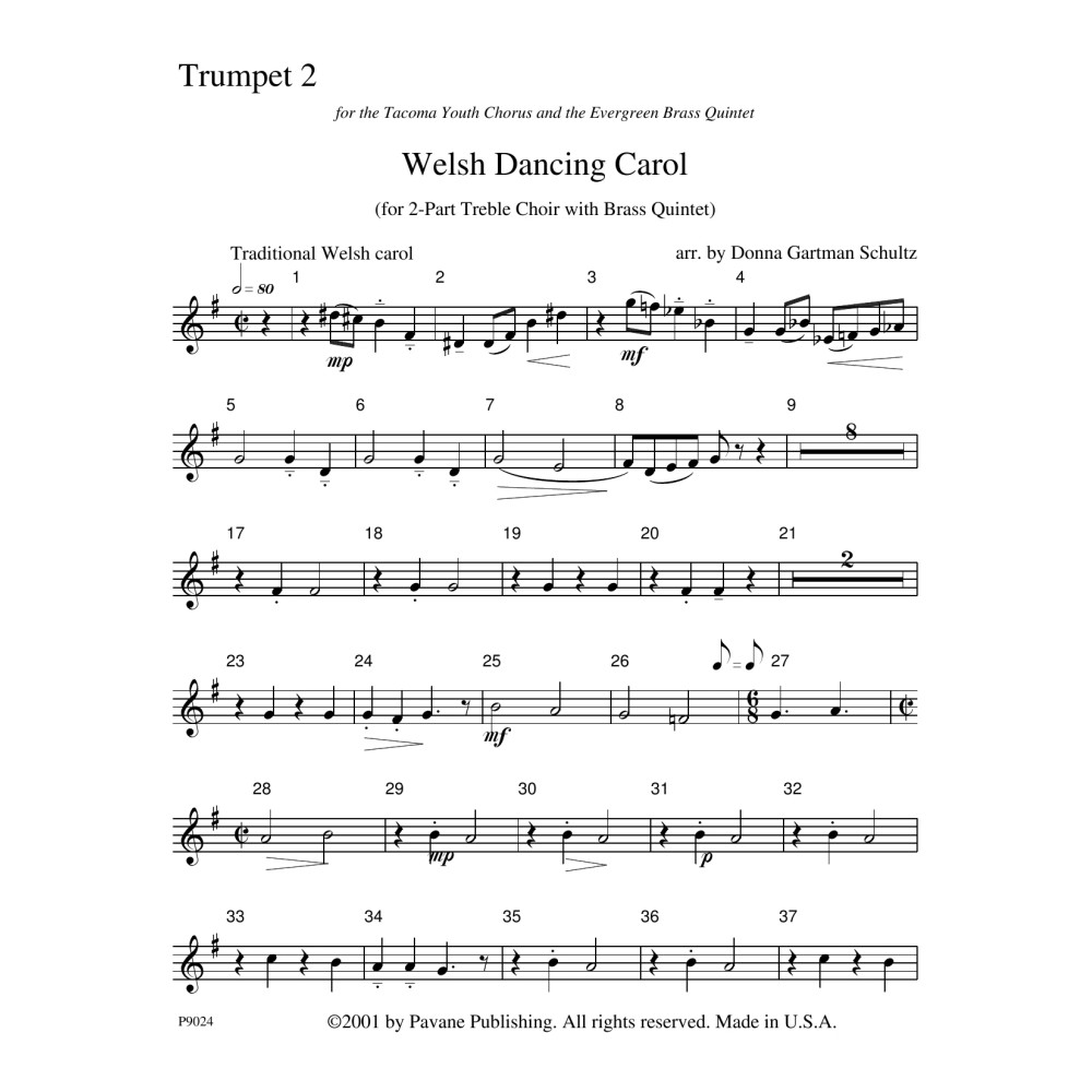 Welsh Dancing Carol - Trumpet 2