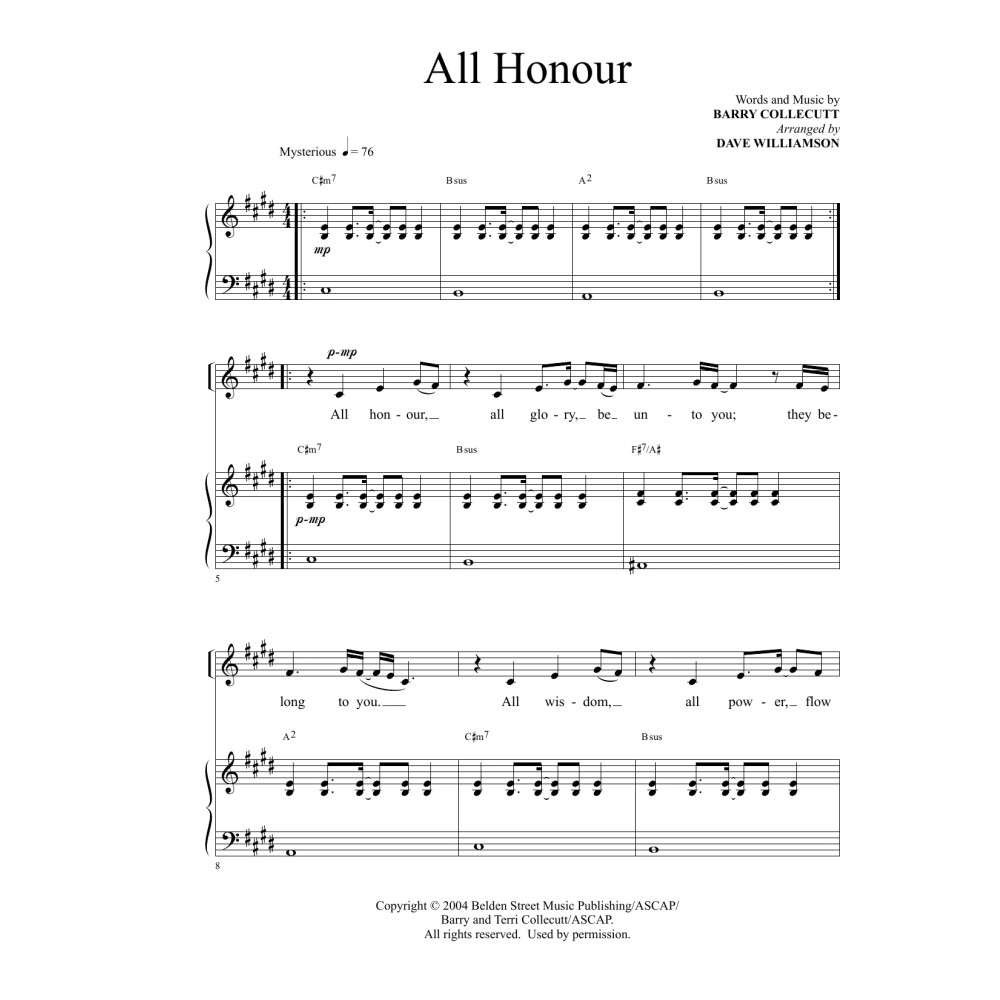 All Honour (arr. Dave Williamson)
