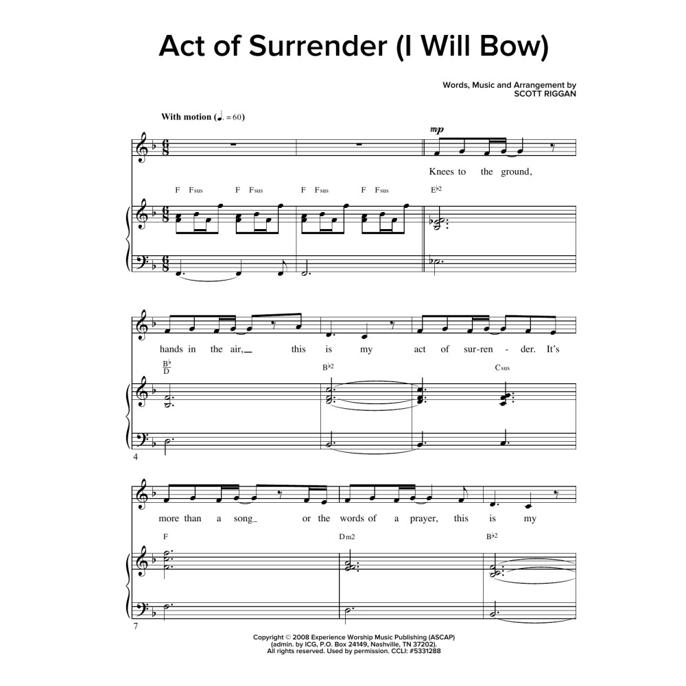 Act Of Surrender (I Will Bow)