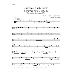 A Child Is Born To Save Us (Uns ist ein Kind geboren) (Parts) (ed. Peter Aston) - Viola
