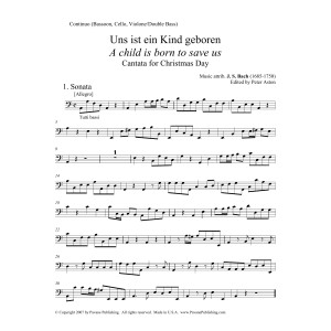 A Child Is Born To Save Us (Uns ist ein Kind geboren) (Parts) (ed. Peter Aston) - Basso continuo