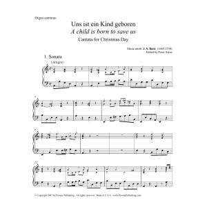 A Child Is Born To Save Us (Uns ist ein Kind geboren) (Parts) (ed. Peter Aston) - Organ
