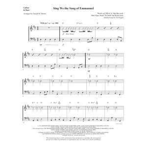 Sing We the Song of Emmanuel (arr. Joseph M. Martin) - Guitar/Bass