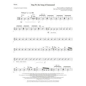 Sing We the Song of Emmanuel (arr. Joseph M. Martin) - Drums