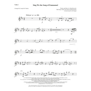 Sing We the Song of Emmanuel (arr. Joseph M. Martin) - Violin 1