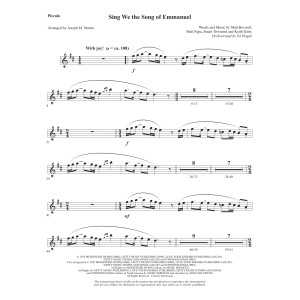 Sing We the Song of Emmanuel (arr. Joseph M. Martin) - Piccolo