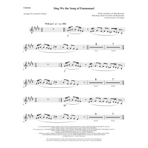 Sing We the Song of Emmanuel (arr. Joseph M. Martin) - Bb Clarinet