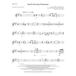 Sing We the Song of Emmanuel (arr. Joseph M. Martin) - F Horn 1 & 2