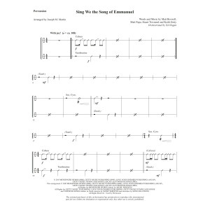 Sing We the Song of Emmanuel (arr. Joseph M. Martin) - Percussion